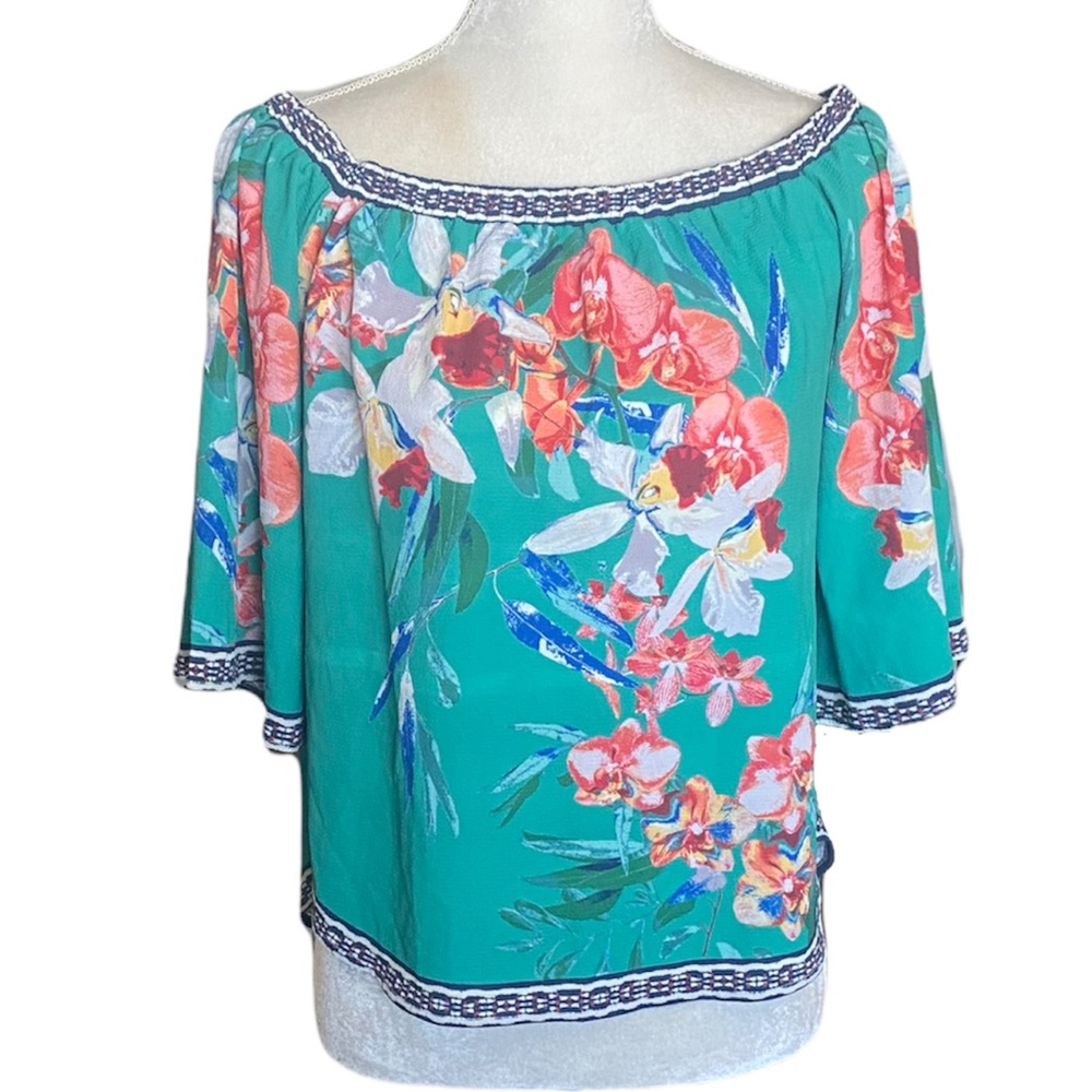 Flying Tomato Off Shoulder Floral Top sz S